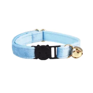 AnyWags Cat Collar Aqua Blue Small with Safety Buckle, Bell, and Durable Strap Stylish and Comfortable Pet Accessory