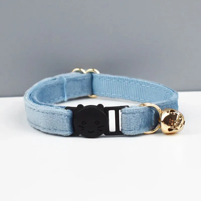 AnyWags Cat Collar Light Blue Large with Safety Buckle, Bell, and Durable Strap Stylish and Comfortable Pet Accessory