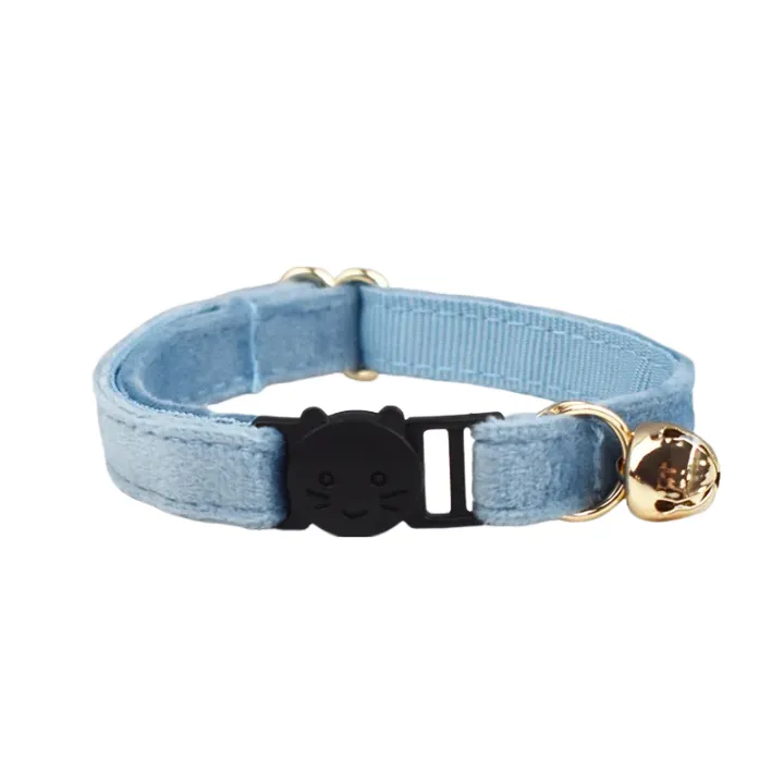 AnyWags Cat Collar Light Blue Large with Safety Buckle, Bell, and Durable Strap Stylish and Comfortable Pet Accessory