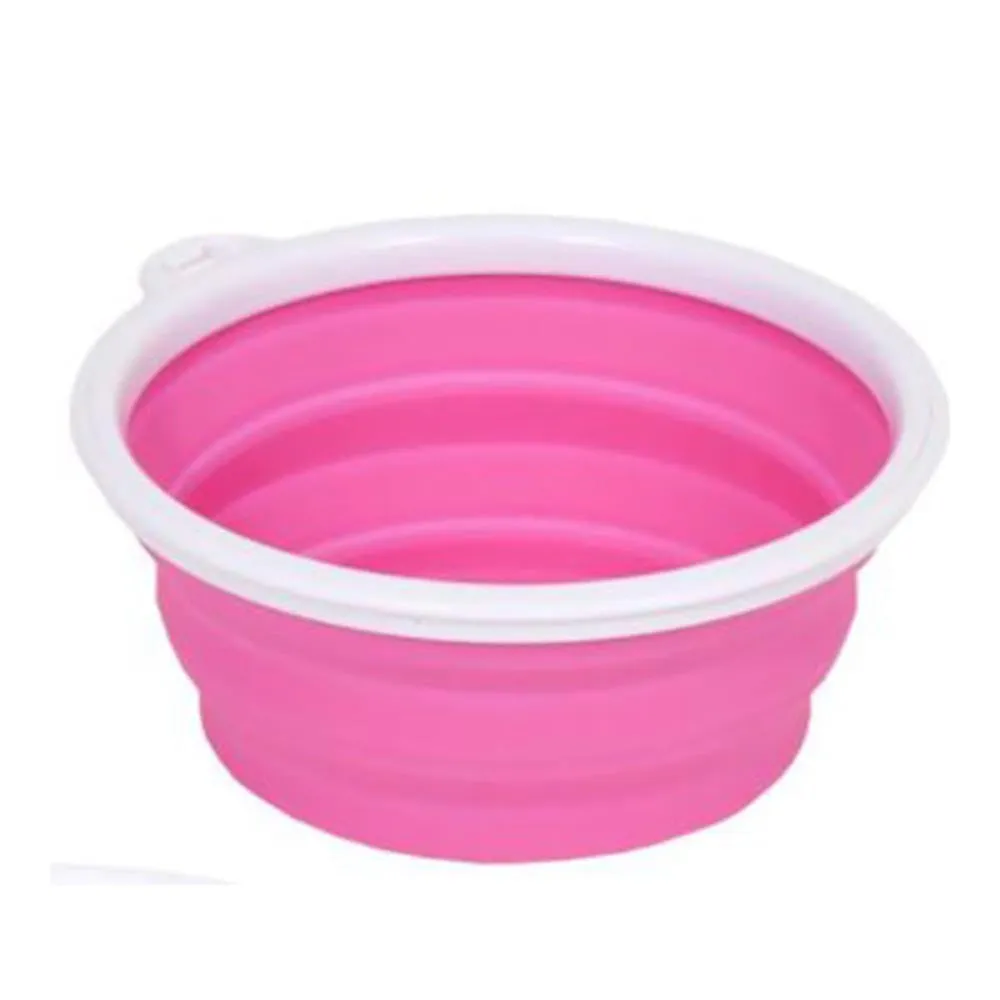 Bamboo Home Collapsible & Portable Silicone Travel Bowl Pink 24oz