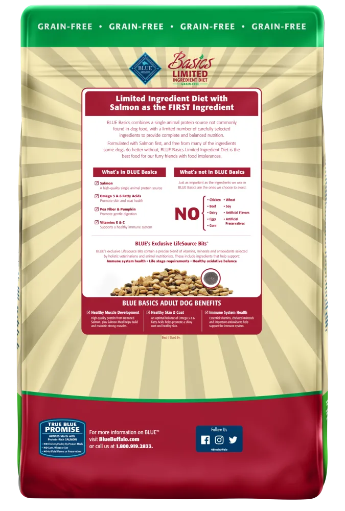 Blue Buffalo Basics Grain Free Adult Salmon & Potato Recipe Dry Dog Food