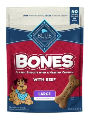 Blue Buffalo Beef Flavored Biscuit Dog Treats - Large - 16 oz.