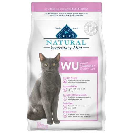 Blue Buffalo BLUE Natural Veterinary Diet WU Weight Management   Urinary Care Dry Cat Food