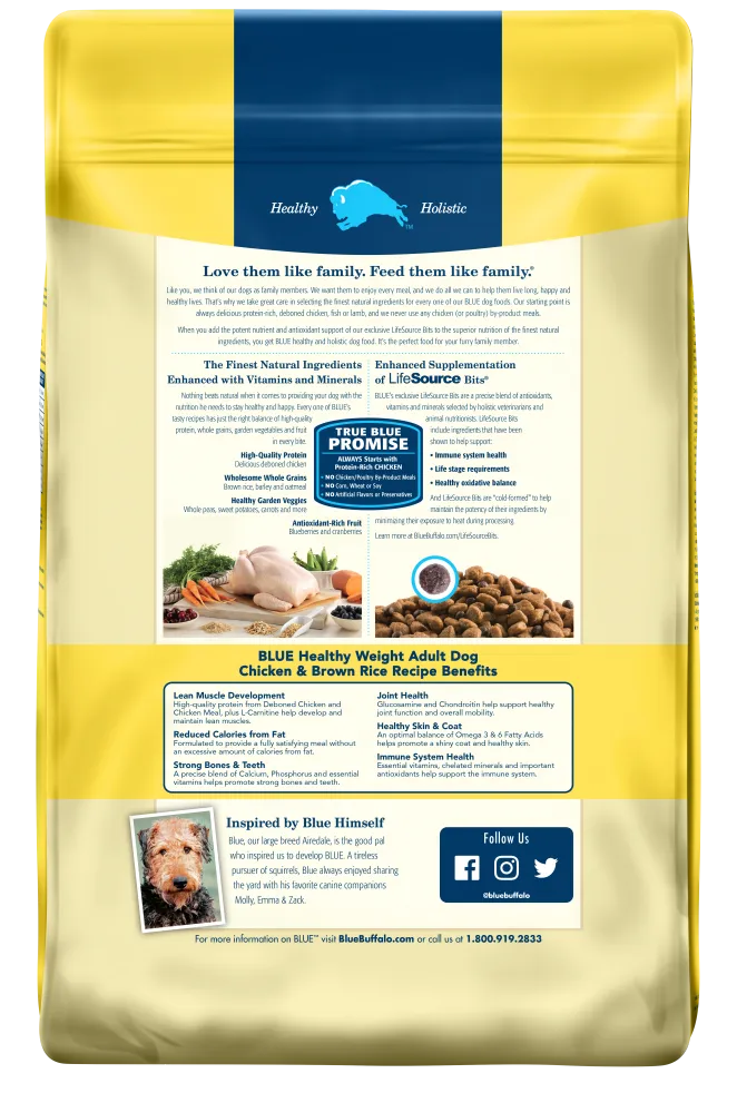 Blue Buffalo Life Protection Healthy Weight Natural Chicken & Brown Rice Recipe Adult Dry Dog Food