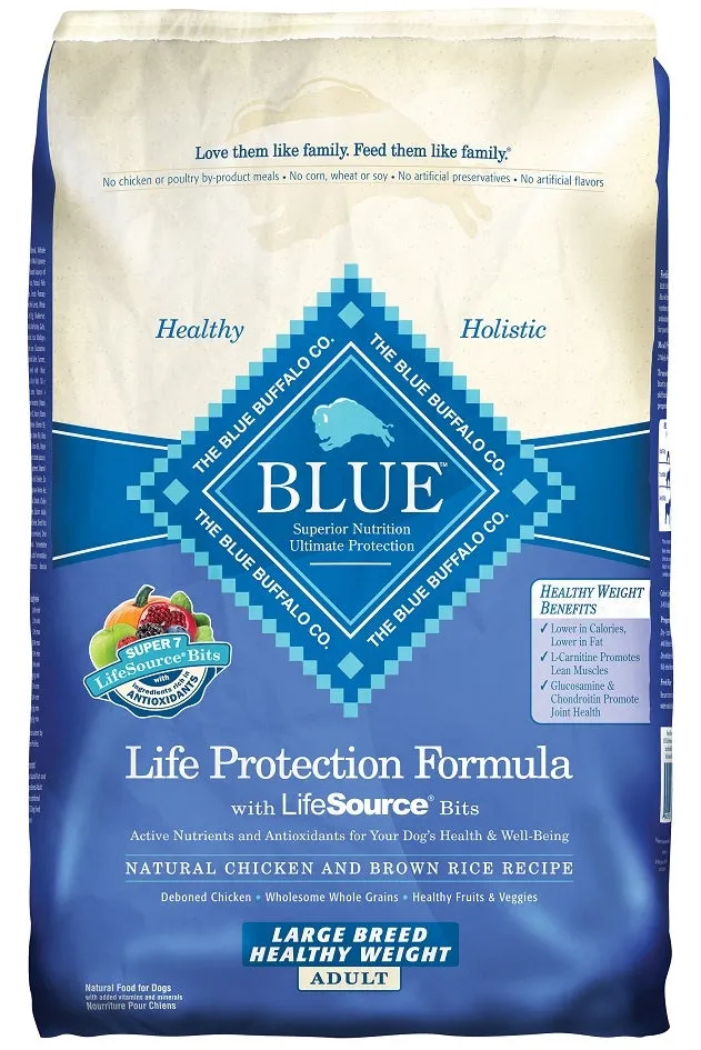 Blue Buffalo Life Protection Large Breed Natural Healthy Weight Chicken & Brown Rice Recipe Adult Dry Dog Food