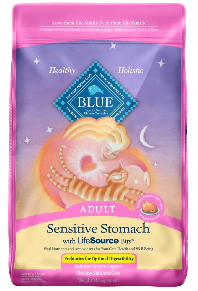 Blue Buffalo Sensitive Stomach Natural Chicken & Brown Rice Dry Cat Food