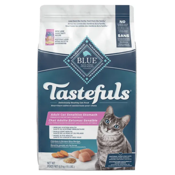 BLUE Tastefuls Sensitive Stomach Chicken & Brown Rice Recipe Dry Cat Food