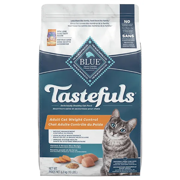 BLUE Tastefuls Weight Control Chicken & Brown Rice Recipe Dry Cat Food