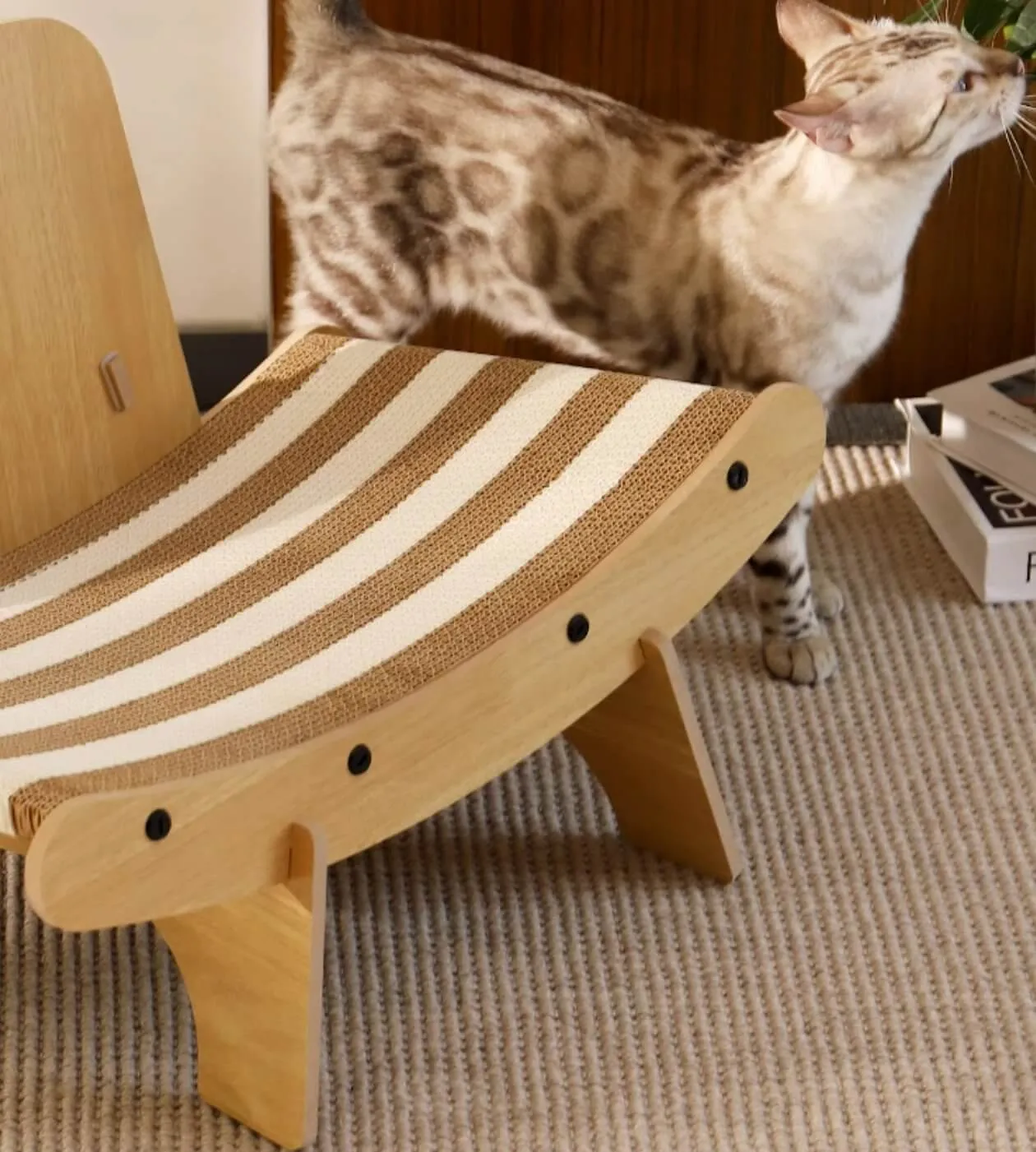 Cat Modern Chair Cat Lounge Corrugated Paper Scratcher