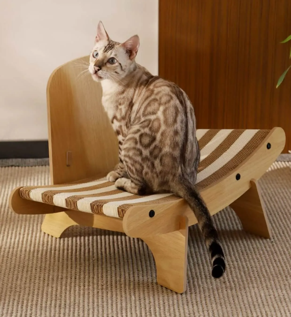 Cat Modern Chair Cat Lounge Corrugated Paper Scratcher