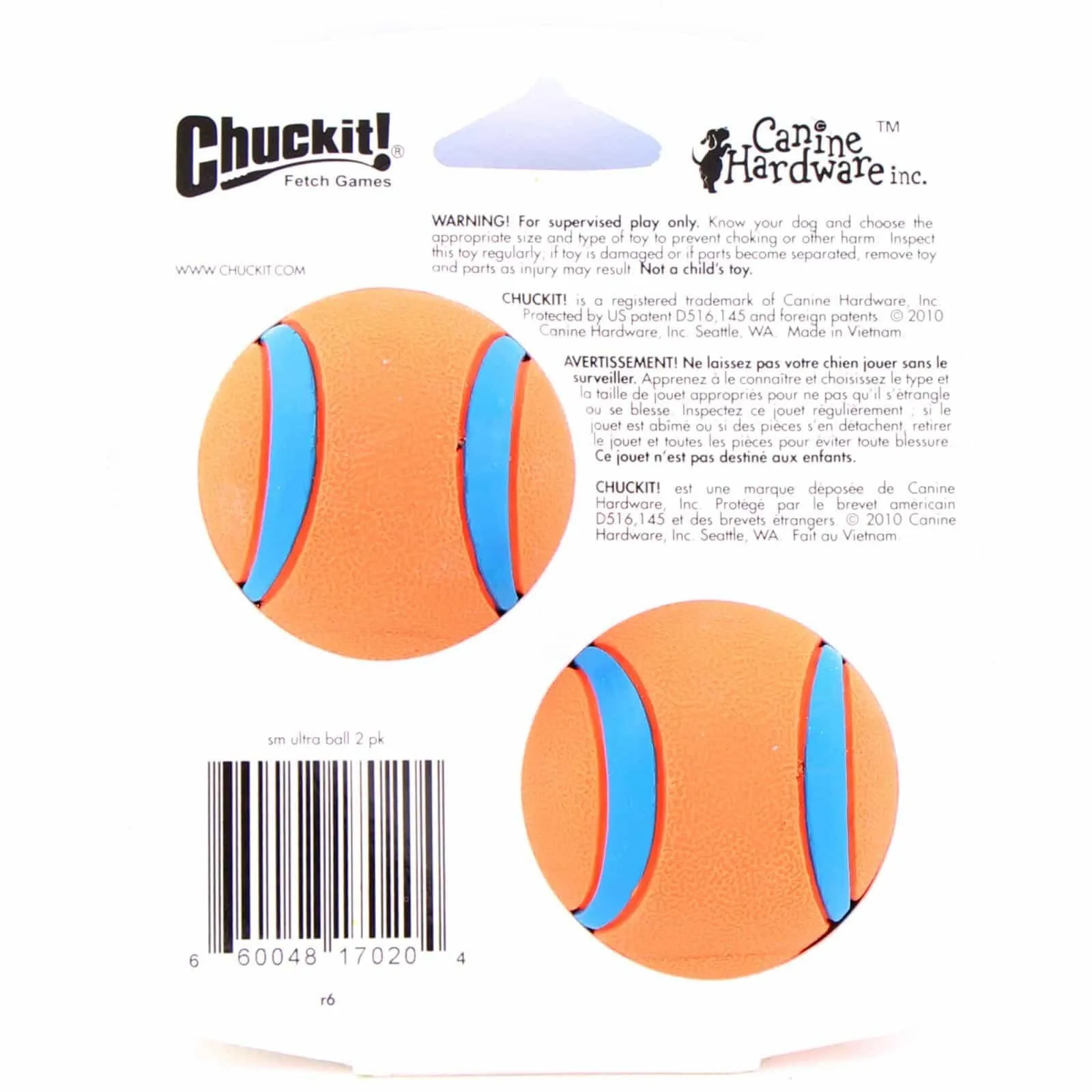 Chuckit Ultra Rubber Ball Dog Toy 2 Pack