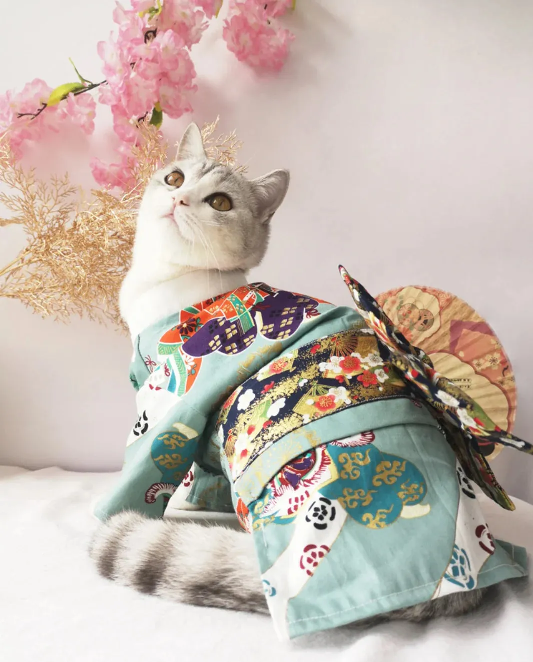 Comfortable Cotton Japanese Kimono for Dogs and Cats - Perfect for Autumn and Winter - Comfortable Cotton Japanese Kimono for Dogs, Cat and Dog Clothes, Autumn and Winter