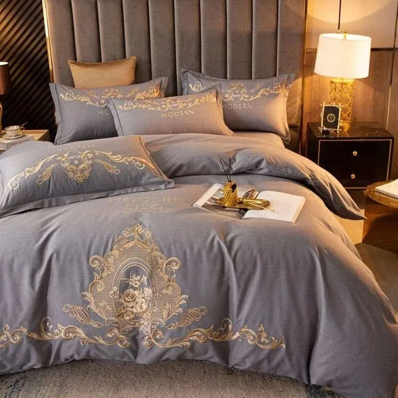 Egyptian Cotton Embroidered Bedding Set