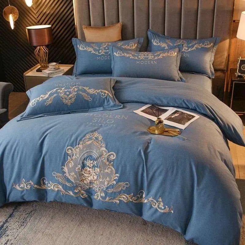 Egyptian Cotton Embroidered Bedding Set