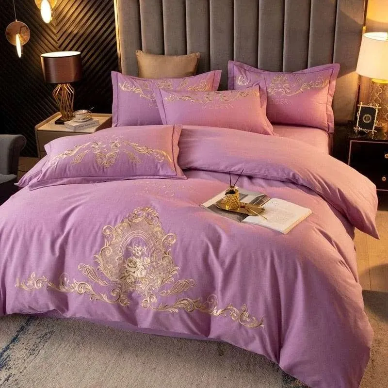 Egyptian Cotton Embroidered Bedding Set