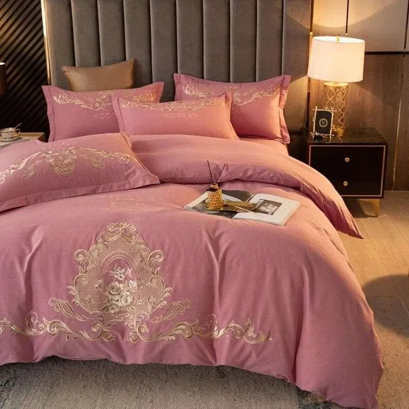 Egyptian Cotton Embroidered Bedding Set