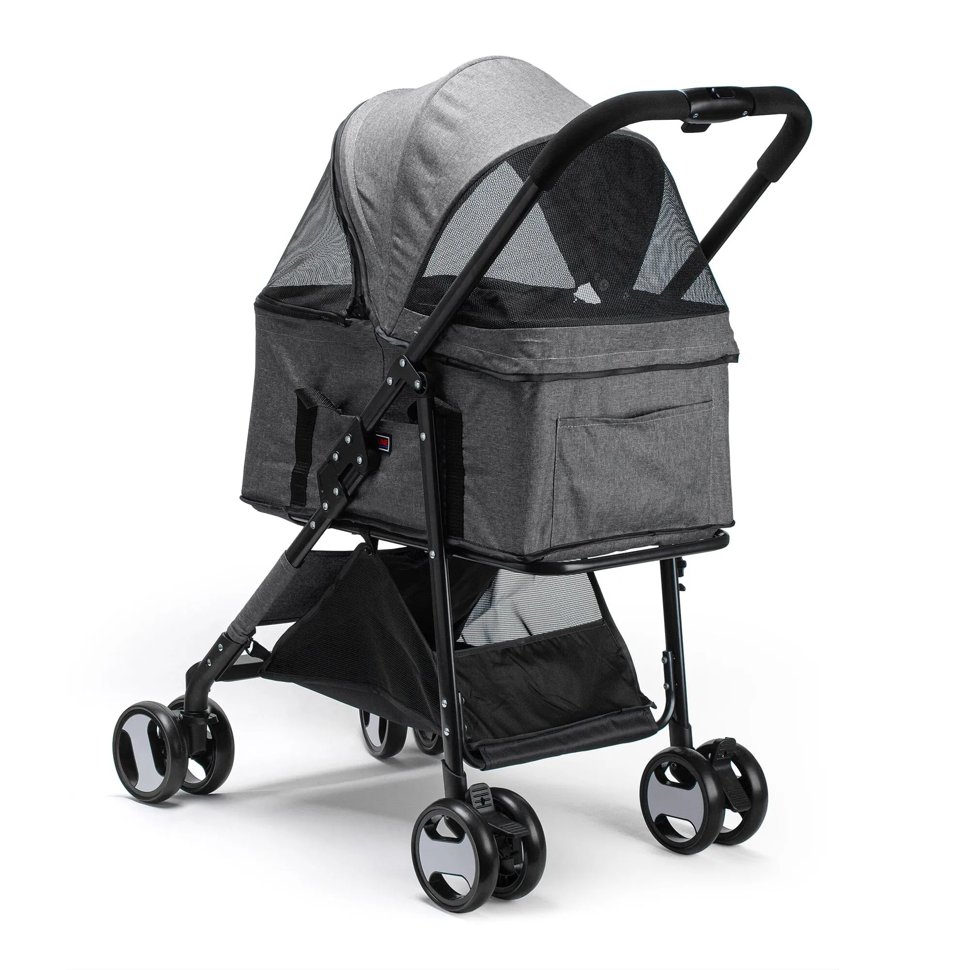 Executive Pet Stroller with a Removable Cradle