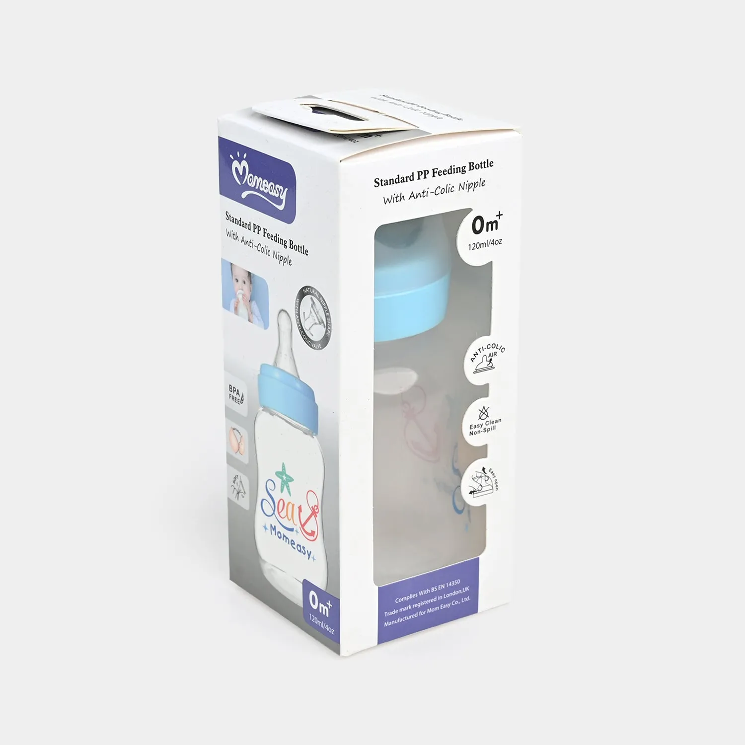 Momeasy Baby 120ml/4oz Standard PP Feeding Bottle | 0M 