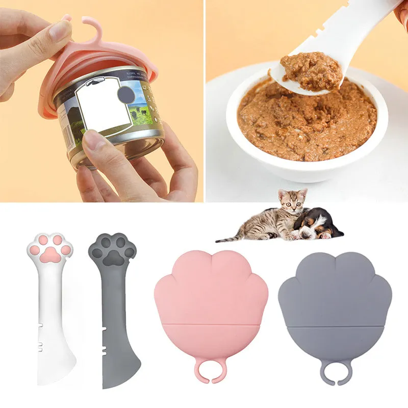 Multifunction Pet Canned Spoon Jar Opener Puppy Feeding Mixing Scoop