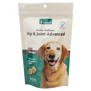 NaturVet Senior Wellness Hip & Joint Advanced Plus Omegas Soft Chews 120ct