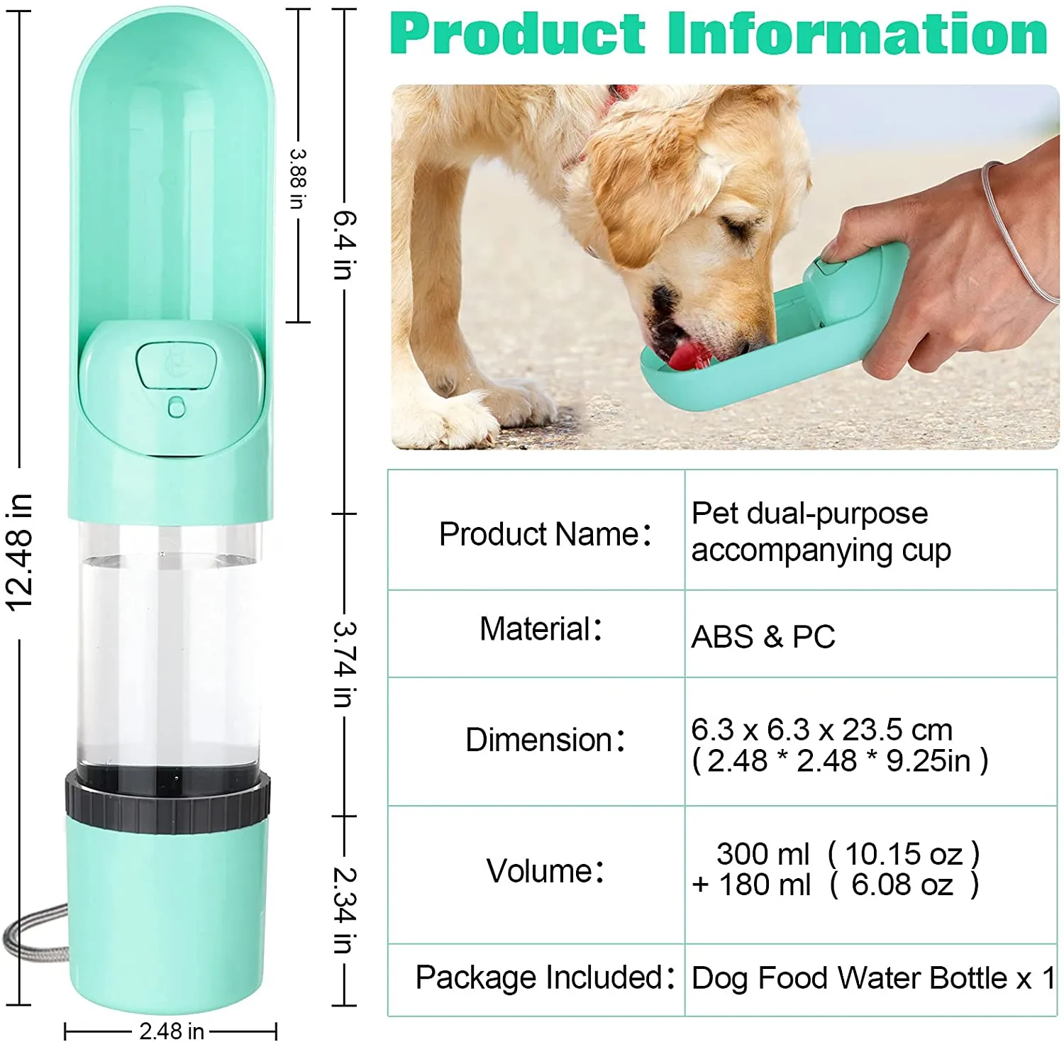 Portable Pet Dog Water Bottle