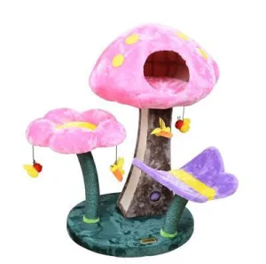 Wonderland Cat Tree with Garden Inspired Condo and Perches